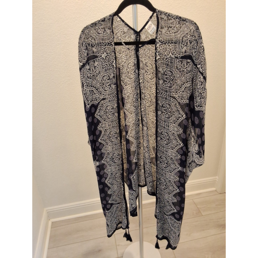 Billa One Size Swim Black ad White Unique Beach Coverup